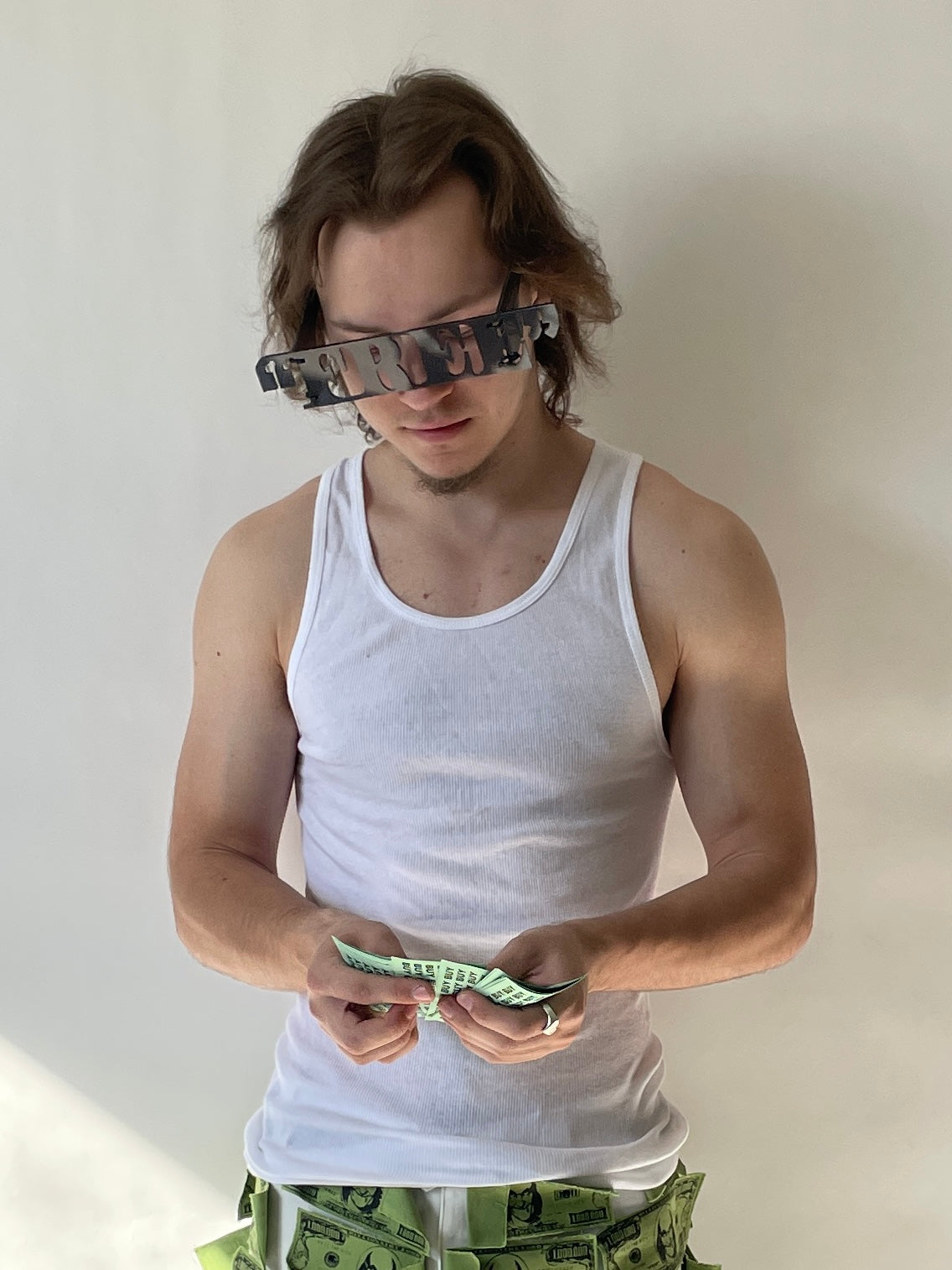 Richard wearing "FREE" (freeinquotes) sunglasses